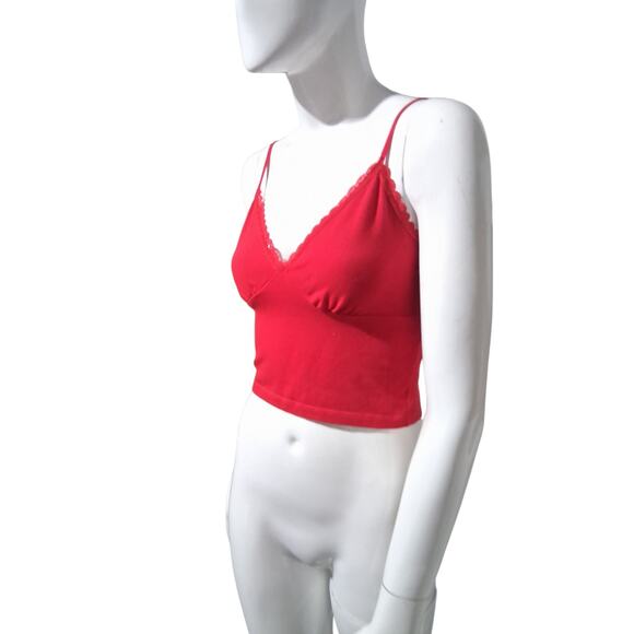 Y2K Vintage Ambiance Babydoll Womens size Medium Lace Cropped Fairygrunge Cami - Picture 8 of 12